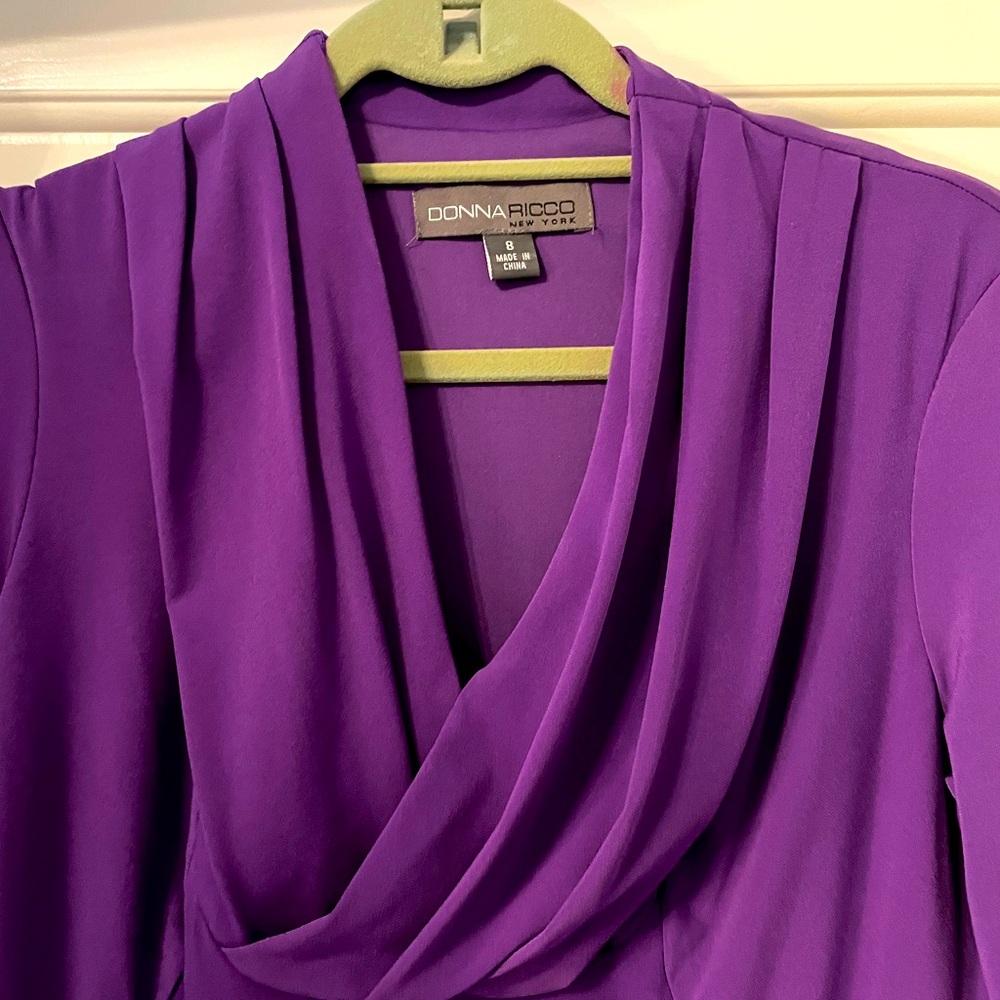 NWT NEW - DONNA RICCO NEW YORK Cowl Neck Dress - Size 8